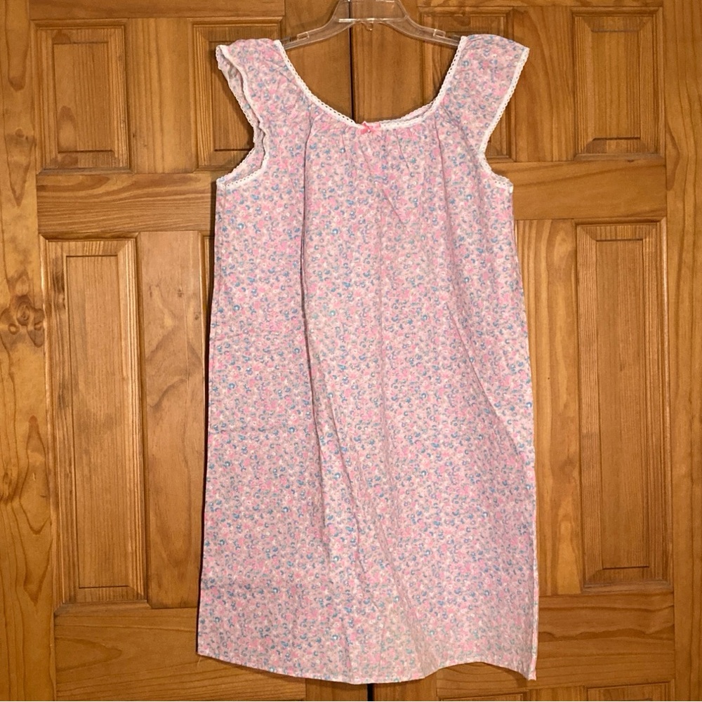 NWOT Lady Lindsay Vintage 80s 90s Nightgown Nightie Pink Blue Size L Large